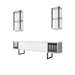 TV szekrény Chrome Line - White, Black
