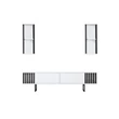 TV szekrény Chrome Line - White, Black