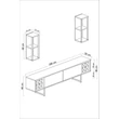 TV szekrény Chrome Line - White, Black
