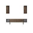 TV szekrény Chrome Line - Walnut, Black