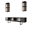 TV szekrény Chrome Line - Walnut, Black