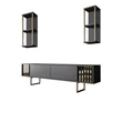TV szekrény Gold Line - Anthracite, Black