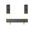 TV szekrény Gold Line - Anthracite, Black