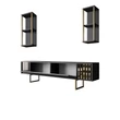 TV szekrény Gold Line - Anthracite, Black
