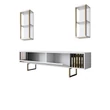TV szekrény Gold Line - White, Black