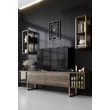 TV szekrény Gold Line - Walnut, Black