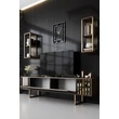 TV szekrény Gold Line - Walnut, Black