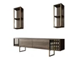 TV szekrény Gold Line - Walnut, Black