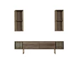 TV szekrény Gold Line - Walnut, Black