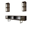 TV szekrény Gold Line - Walnut, Black