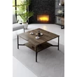 Dohányzóasztal Black Line - Walnut, Black