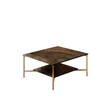 Dohányzóasztal Gold Line - Walnut, Black