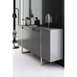 Konzolasztal Luxe - Anthracite, Gold