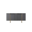 Konzolasztal Luxe - Anthracite, Gold