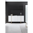 Konzolasztal Luxe - White, Gold