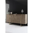 Konzolasztal Luxe - Walnut, Gold