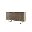 Konzolasztal Luxe - Walnut, Gold