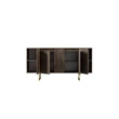 Konzolasztal Luxe - Walnut, Gold