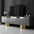 TV szekrény Bohem - Anthracite, Gold
