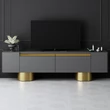 TV szekrény Bohem - Anthracite, Gold
