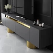 TV szekrény Bohem - Anthracite, Gold