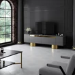 TV szekrény Bohem - Anthracite, Gold