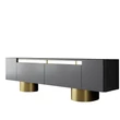TV szekrény Bohem - Anthracite, Gold