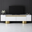 TV szekrény Bohem - White, Gold