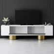 TV szekrény Bohem - White, Gold