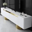 TV szekrény Bohem - White, Gold