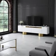 TV szekrény Bohem - White, Gold