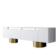 TV szekrény Bohem - White, Gold