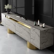 TV szekrény Bohem - Travertine, Gold