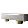 TV szekrény Bohem - Travertine, Gold