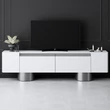 TV szekrény Bohem - White, Silver