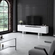 TV szekrény Bohem - White, Silver