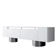 TV szekrény Bohem - White, Silver