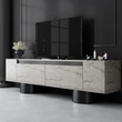 TV szekrény Bohem - Travertine, Black