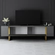 TV szekrény Yildiz - Anthracite, Gold