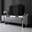 TV szekrény Yildiz - Anthracite, Silver