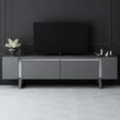 TV szekrény Yildiz - Anthracite, Silver