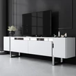 TV szekrény Yildiz - White, Silver