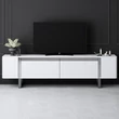 TV szekrény Yildiz - White, Silver
