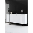 Konzolasztal Luxe - White, Silver