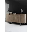 Konzolasztal Luxe - Walnut, Silver