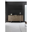 Konzolasztal Luxe - Walnut, Silver