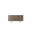 Konzolasztal Luxe - Walnut, Silver