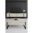 Dohányzóasztal Luxe - Travertine, Black