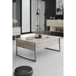 Dohányzóasztal Luxe - Travertine, Silver