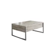 Dohányzóasztal Luxe - Travertine, Silver